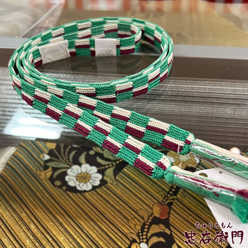 帯締め 振袖用 正絹 シルク 紫 小豆色 白 成人式 振りそで 結婚式 新品 メール便対応可能