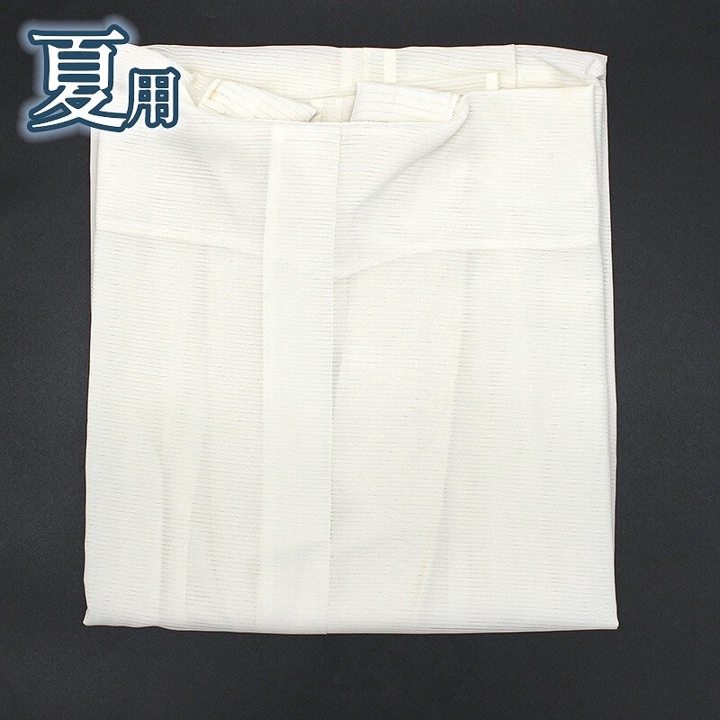 【中古】 長襦袢 夏用長襦袢 絽長襦袢 レディース 化繊・交織 ホワイト 無地 身丈127cm 裄丈62cm 小さいサイズ 返品・キャンセル不可 リユース着物 リサイクル着物 10時までのご注文で即日発送