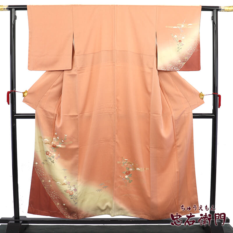 付下げ 付け下げ 附下 レディース 正絹 ピンク 身丈159cm 裄丈63cm