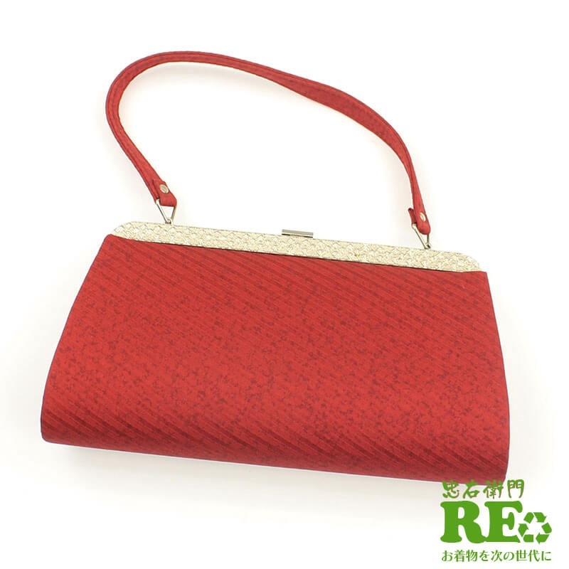 【中古】 バッグ 手提げバッグ バック リサイクル 赤 上品 高さ24.5cm 幅13cm リユース リサイクル品 中古品