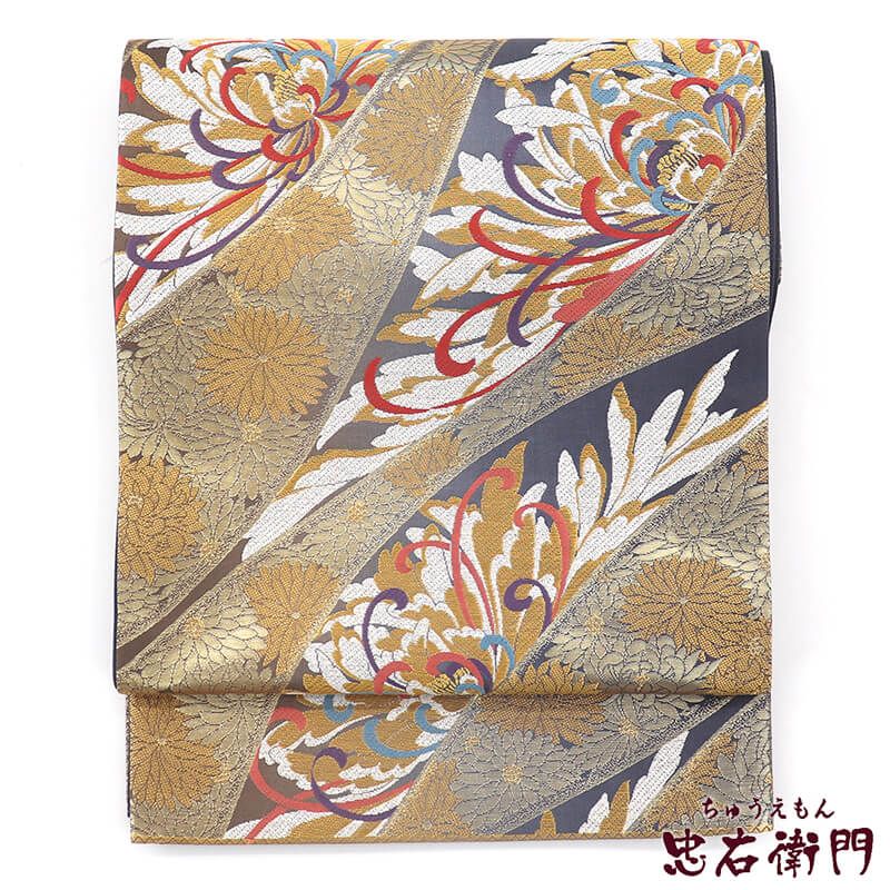 20％OFF｜週末限定セール】袋帯 振袖用 成人式 フォーマル 正絹 金 墨