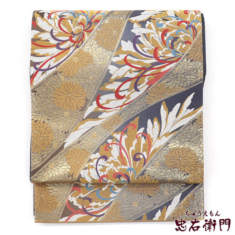 20％OFF｜週末限定セール】袋帯 振袖用 成人式 フォーマル 正絹 金 墨