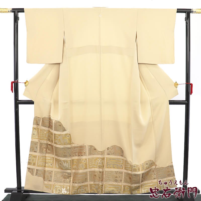 未使用近い　ほぼ美品　袷　正絹振袖フルセット　正絹　裄67.5 未仕立て 振袖 22点セット「Beatiful Japan ブルー×黒 鳳凰」仮