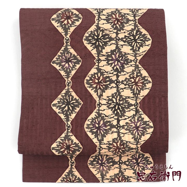 紬 名古屋帯 正絹 素敵な織柄 九寸 T-6405 紬 名古屋帯 正絹 素敵な織柄 九寸 T-6405 - メルカリ