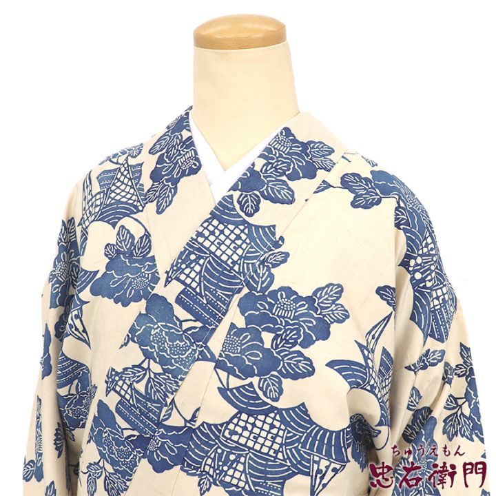 名古屋帯 藍染 型染め 紬 上品な染め 九寸 着物 正絹 AO-5299 名古屋帯 藍染 型染め 紬 上品な染め 九寸 着物 正絹 AO-5299 名古屋