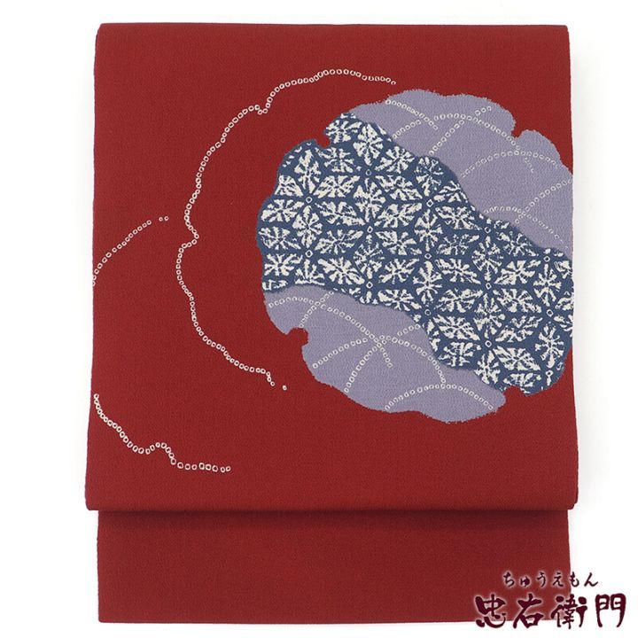 着丈154裄丈64 袖丈48 着物～名古屋帯～中古品帯締め 　レースショール 帯,名古屋帯 - 忠右衛門 リサイクル着物専門店