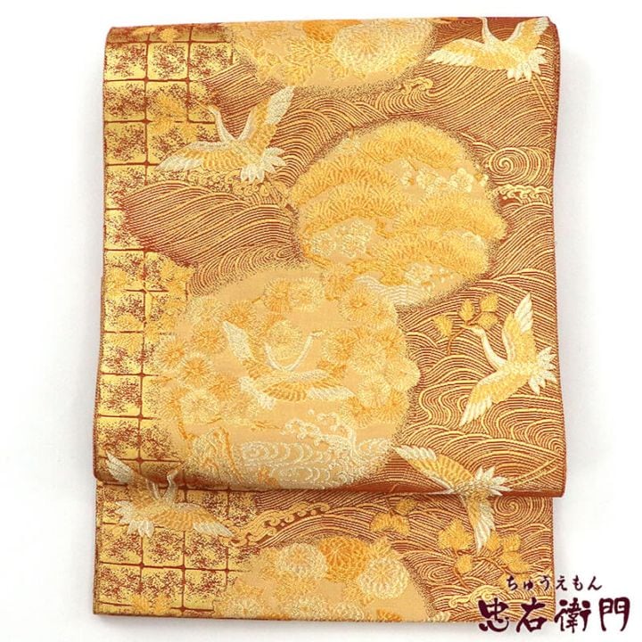 A 102六通柄袋帯　唐織桐菊辻ヶ花鳥　金糸美品　振袖向き A 102六通柄袋帯 唐織桐菊辻ヶ花鳥 金糸美品 振袖向き - メルカリ