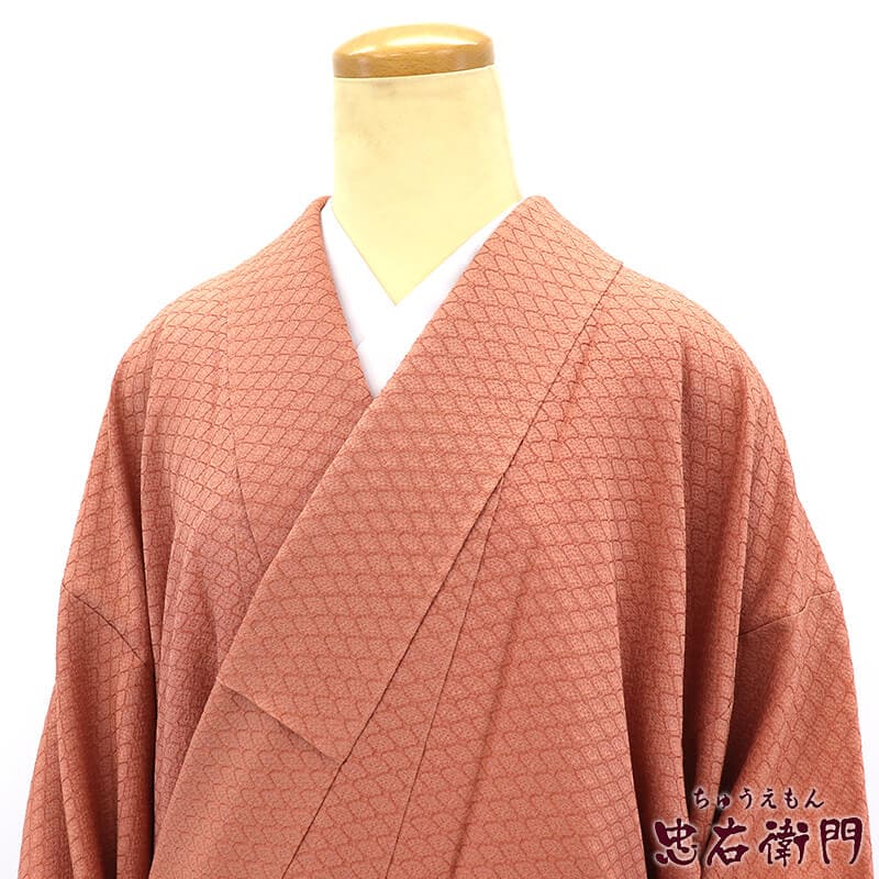 未着用　色無地　単衣　小紋　紬　紋無し　くすみカラー　着物　083a d 未着用 色無地 単衣 小紋 紬 紋無し くすみカラー 着物 083a d