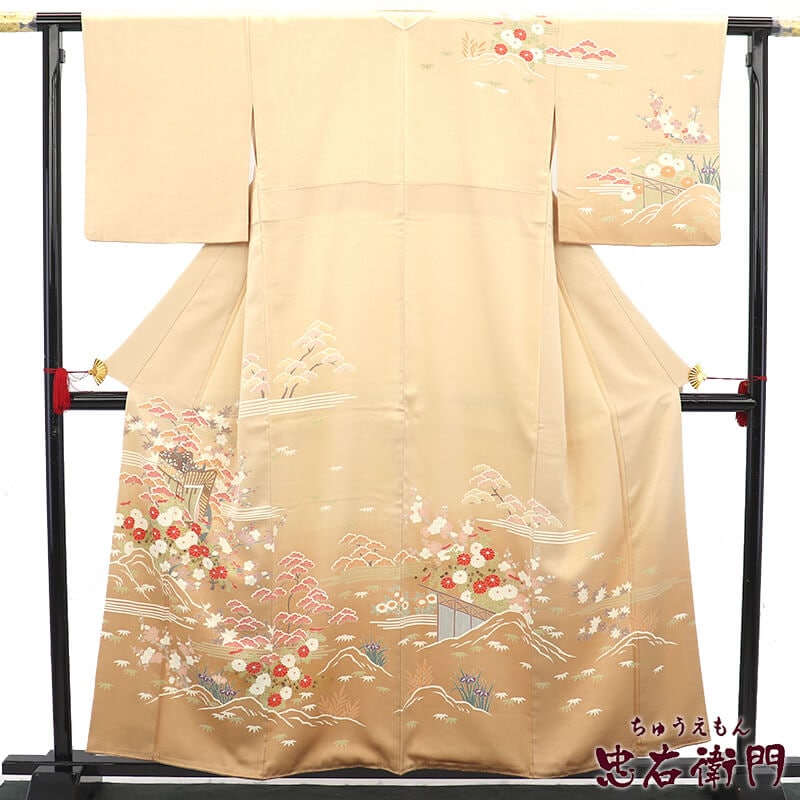 20倍ポイント｜歳末大還元祭】【中古】 訪問着 袷 レディース 正絹 薄