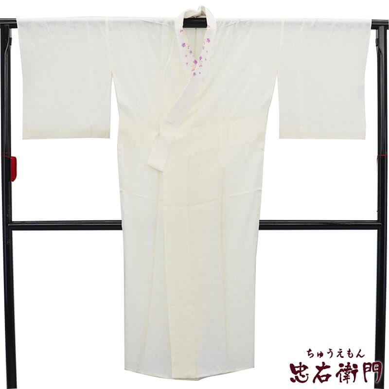 新品・未使用　正絹　ウォッシャブル　白雪姫 長襦袢　反物 Amazon | 長襦袢 反物 正絹 -8- シルエール ホワイト 白 礼装用