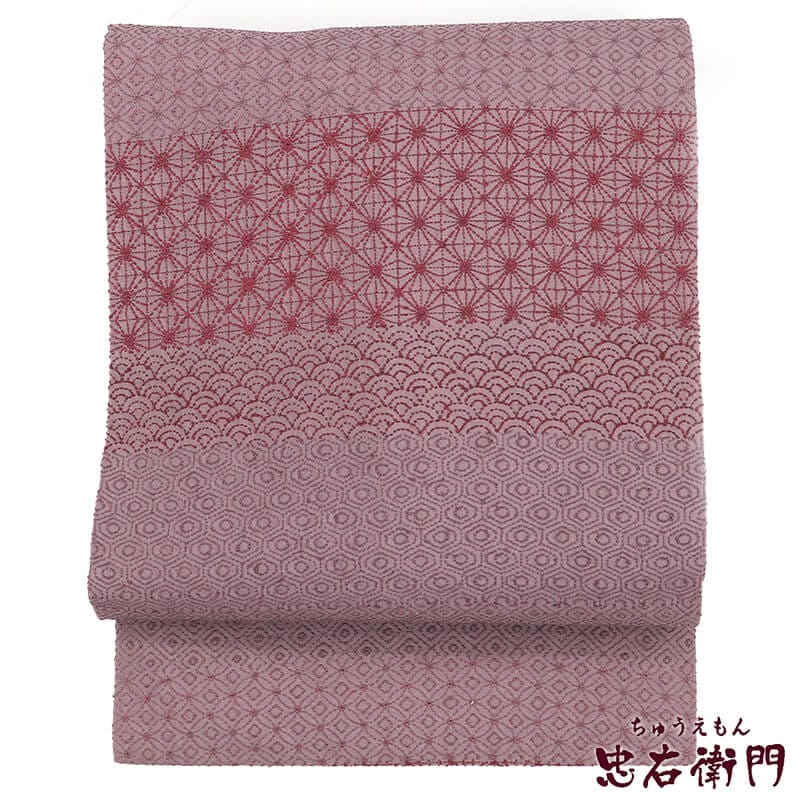 着丈154裄丈64 袖丈48 着物～名古屋帯～中古品帯締め 　レースショール 帯,名古屋帯 - 忠右衛門 リサイクル着物専門店