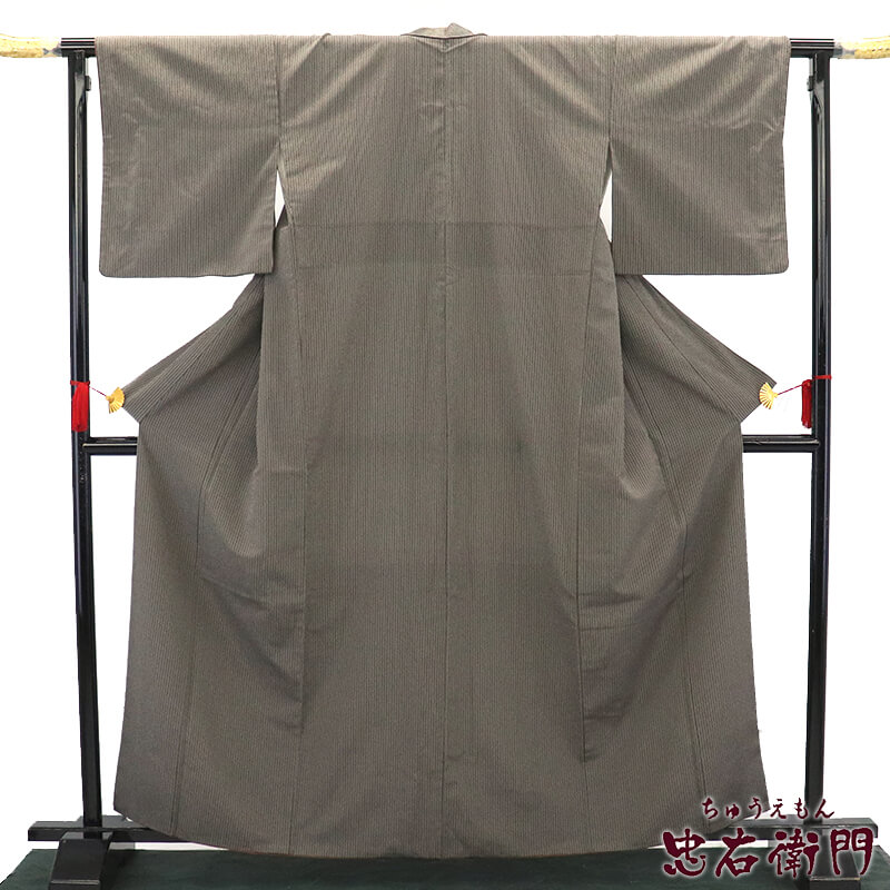 imfreak様　美品　正絹単袷　塩澤お召創作訪問着単品 中古】 御召 お召し 塩沢風 袷 レディース 正絹 黒 縞 身丈165cm