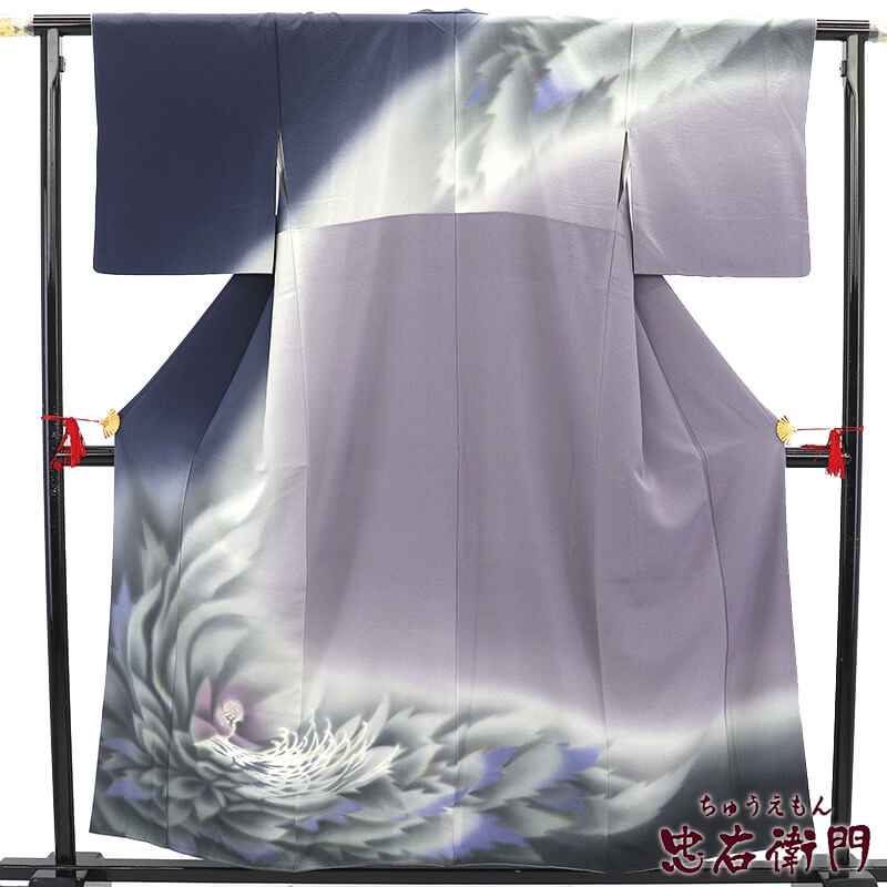 訪問着 正絹 京友禅摺り染 樽本伊勢蔵作 身丈161cm 裄丈64cm