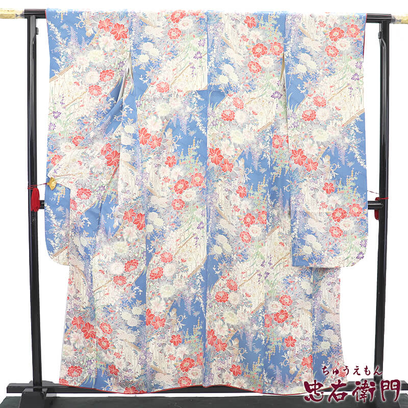 ふわっと華やか花模様♡振袖フルセット　成人式前撮り　長襦袢おまけ 即決価格】大人シック華やかに♡振袖フルセット 成人式前撮り 即決価格