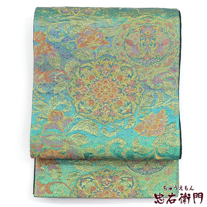 リバーシブル 袋帯 正絹 六通柄 欧風唐草 やまと未使用 イ6103 リバーシブル 袋帯 正絹 六通柄 欧風唐草 やまと未使用 イ6103