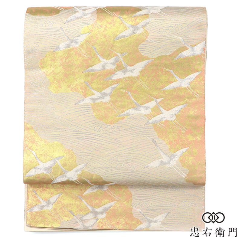 未使用袋帯ゴールドお祝いなどに⭐︎ 袋帯 単品 絹 仕立て付き フォーマル 礼装 西陣織 浅田叡一織物謹製