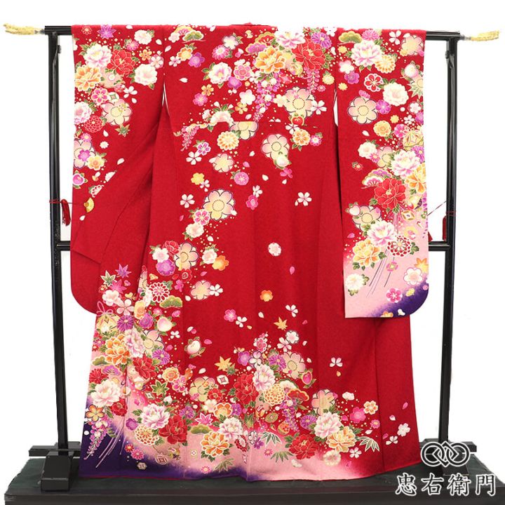 正絹 振袖 単品　菊 花文様 紋意匠 成人式 前撮り 000000056857_hacybOv.jpg