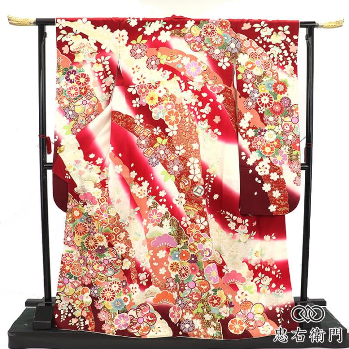 20％OFF｜週末限定セール】振袖 成人式 前撮り 正絹 単品 正絹 白 赤