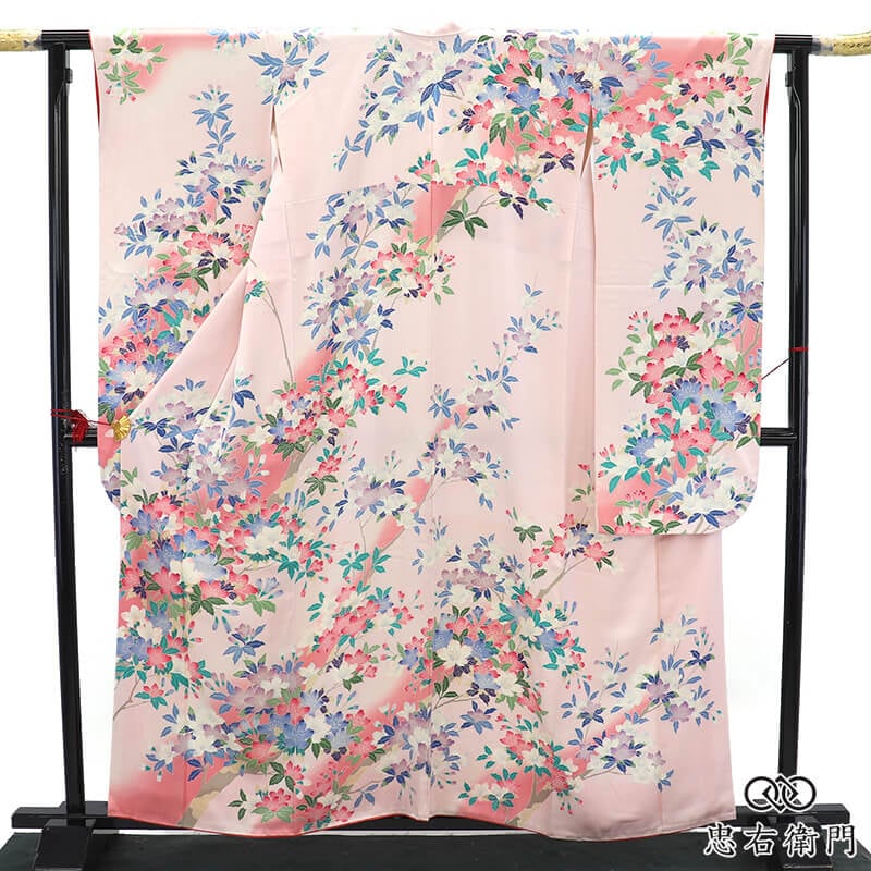 おうち試着｜対象品】振袖 成人式 前撮り 単品 正絹 ピンク 花柄