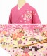 【50%OFF|えびす講セール|期間限定】【中古】 振袖 リサイクル 着物 成人式 結婚式 卒業式 舞台 販売 レディース フォーマル 正絹 ピンク 熨斗 花柄 桜 裄丈68.5cm 忠右衛門 送料無料 即日発送 中古着物 リサイクル着物