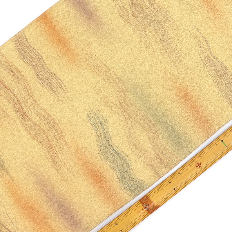 【中古】 袋帯 ふくろ帯 リサイクル レディース 正絹 金 シンプル ゆらぎ柄 長さ418cm 幅30.5cm 仕立て上がり帯 リサイクル帯 即日発送