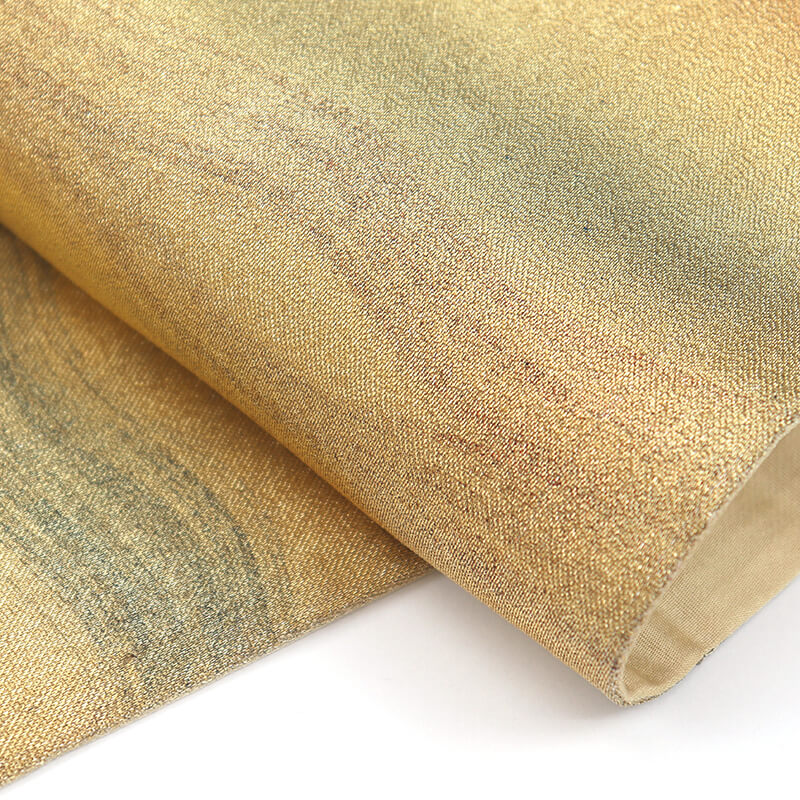 【中古】 袋帯 ふくろ帯 リサイクル レディース 正絹 金 シンプル ゆらぎ柄 長さ418cm 幅30.5cm 仕立て上がり帯 リサイクル帯 即日発送