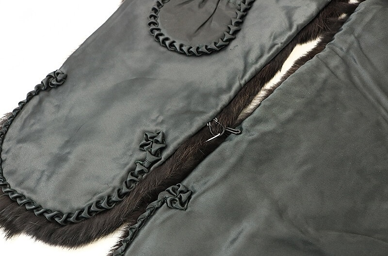 【50%OFF|えびす講セール|期間限定】【中古】 ファー ミンク ショール リサイクル 着物 成人式 振袖 防寒 レディース ブラック 送料無料 あす楽対応