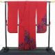 【50%OFF|えびす講セール|期間限定】【中古】 【販売】 振袖 中古 リサイクル 正絹 レディース 成人式 レッド 身丈161cm 裄丈67.5cm モダン柄 花柄 仕立て上がり着物 振り袖 送料無料 即日発送 中古着物 リサイクル着物
