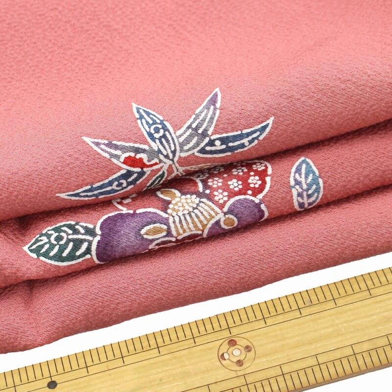 【20倍ポイント|歳末大還元祭】【中古】 小紋 リサイクル 着物 正絹 袷 仕立て上がり カジュアル レディース ピンク 花柄 裄丈65cm あす楽対応