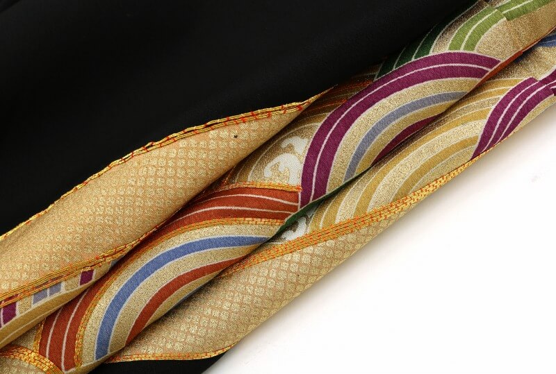 【20倍ポイント|歳末大還元祭】【中古】 黒留袖 化繊 リサイクル レディース リメイク素材用 手芸向き ブラック 裄丈64.5cm 仕立上がり着物 即日発送