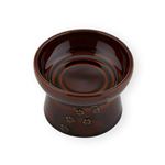 猫用 脚付フードボウル 日本製 ブラウン (セレクト品)