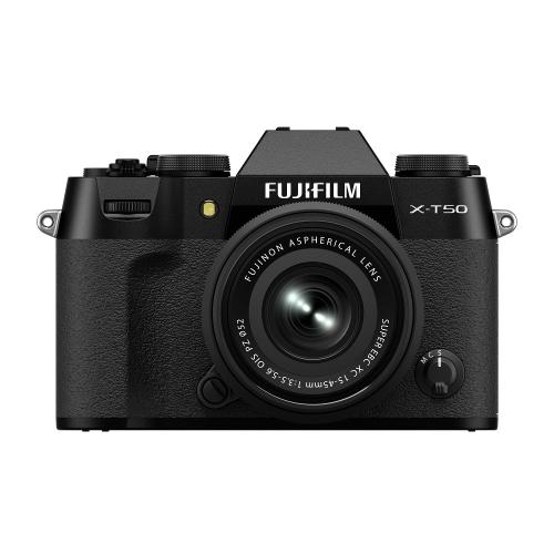 フジフイルム X-T50 JP XC15-45mmレンズキット ブラック　「日本語･英語｣二言語モデル