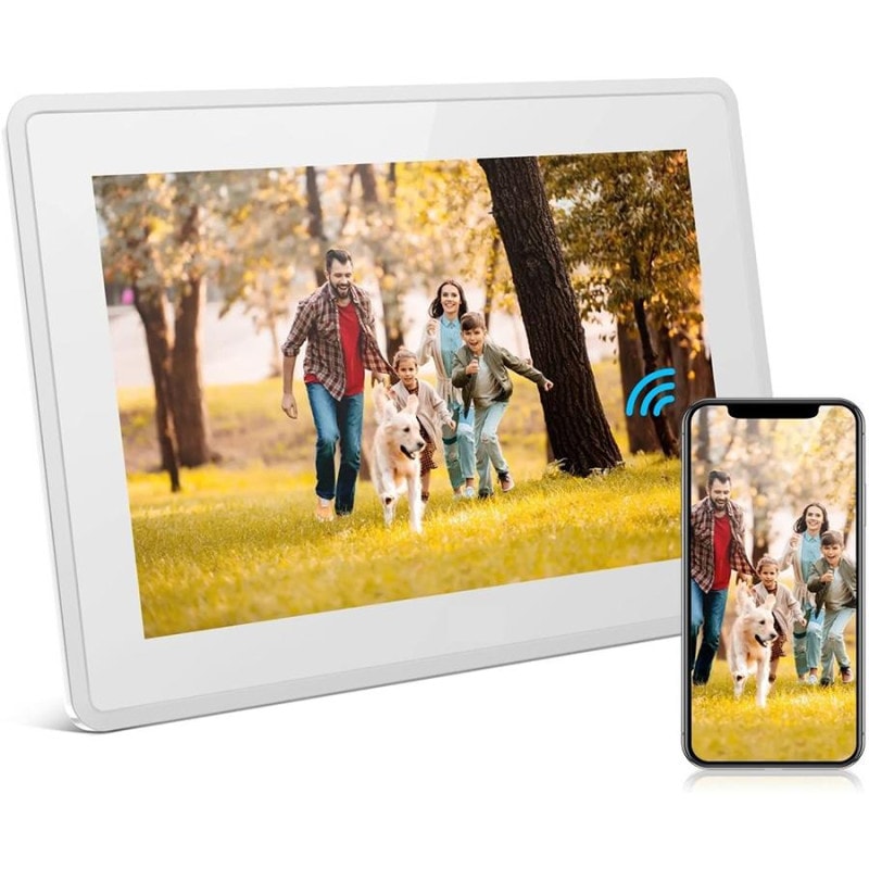 KODAK デジタルフォトフレーム 10.1インチ HD画面 32GB内蔵 写真/動画/音楽再生 遠隔転送 RCF-106H ホワイト