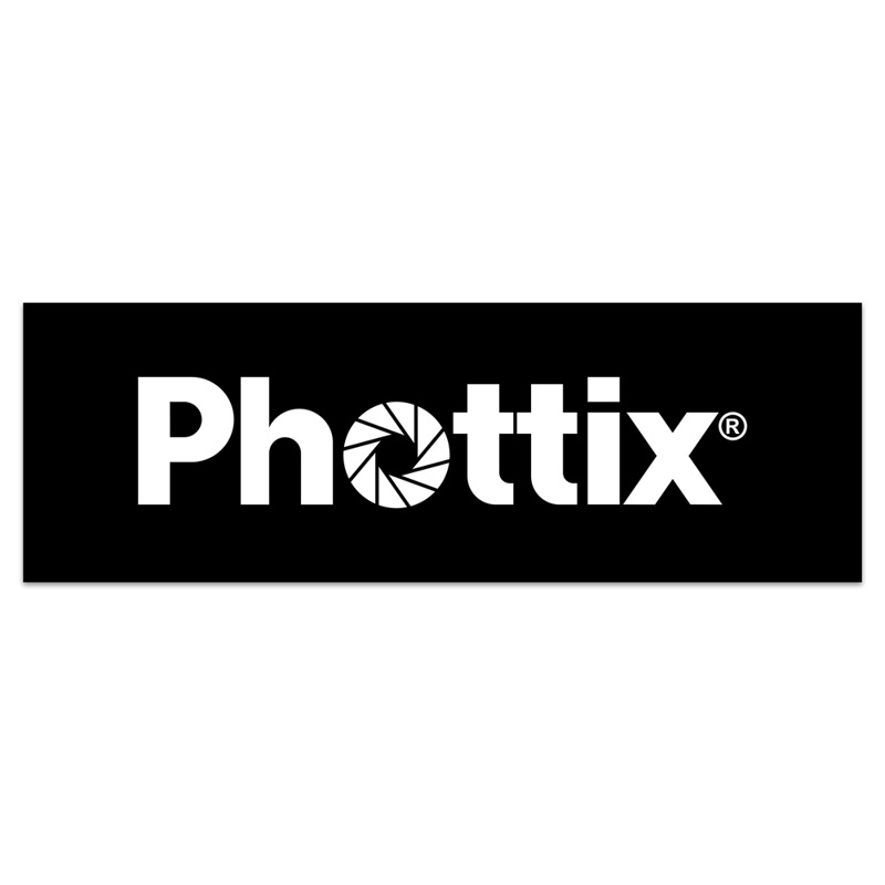 Phottix ロゴステッカー150 ブラック【PXST150-PPBK】