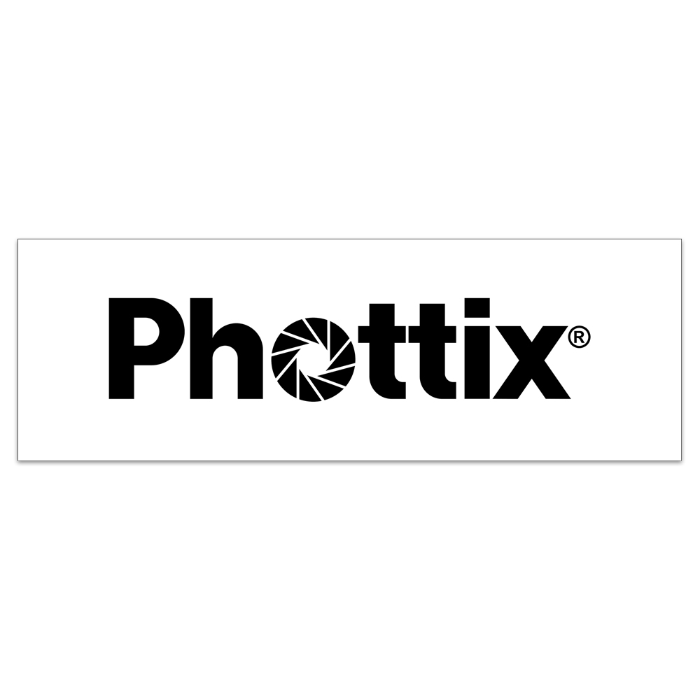 Phottix ロゴステッカー150 ホワイト【PXST150-PPW】