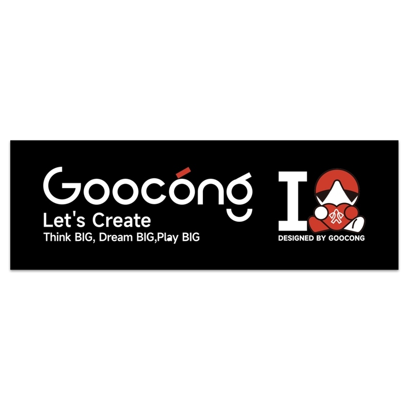 Goocong ロゴステッカー150 ブラック【GCST150-PPBK】