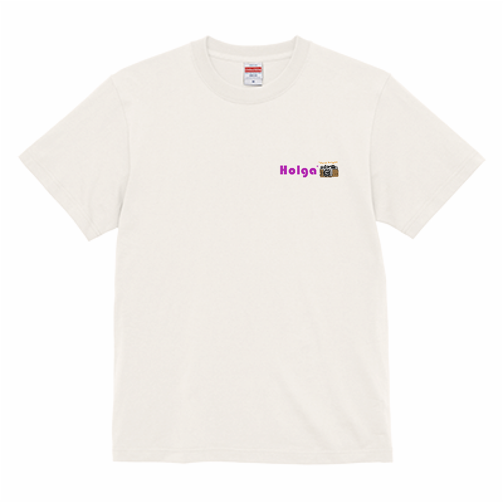 HOLGA 135BC/BR スモールロゴ Tシャツ バニラホワイト L【HG135BRSR25-OPBW-L】【ネコポス便配送】