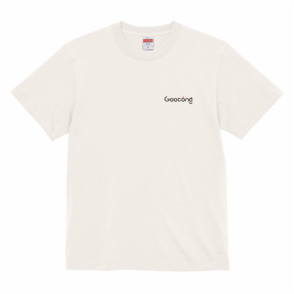 Goocong バックプリントキャラクターTシャツ バニラホワイト XL【GCBPC25-OPBW-XL】【ネコポス便配送】