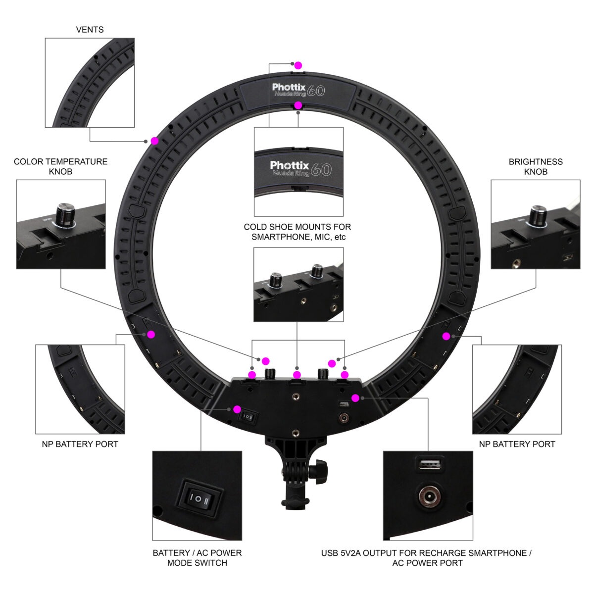 Phottix フォティックス【日本正規総代理店】 Nuada Ring60 LED