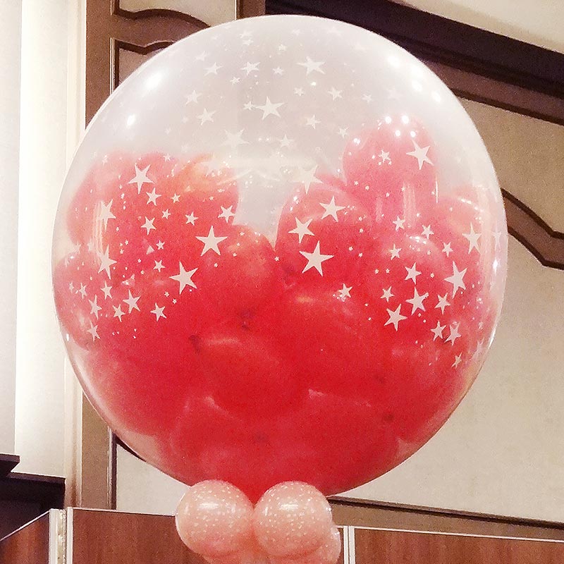 スパークバルーン 大型 レッドハート 東京都心にバルーンをデリバリー 港区 中央区 千代田区 品川区 目黒区 新宿区 渋谷区 江東区など バルーン 電報のユーバルーン