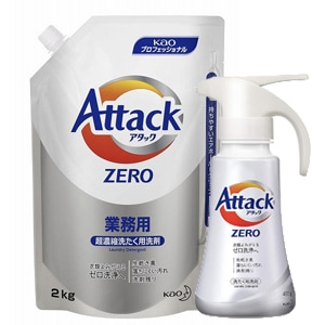 アタックZERO 洗濯洗剤 ワンハンド 本体(400g)＋業務用詰め替え2kg