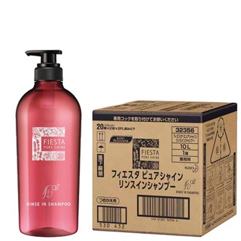 まとめ得 ＣＵＥキューシャンプー業務用１０Ｌ シャンプー x [6個] /h 花王 業務用 フィエスタピュアシャイン リンスインシャンプー 詰め替え