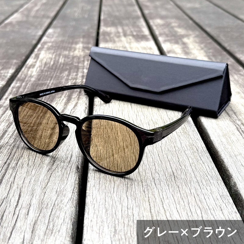 NEW E0314 ボストン型 グレー サングラス フューバイニュー Few by NEW. ボストン型 サングラス 眼鏡 ユニ