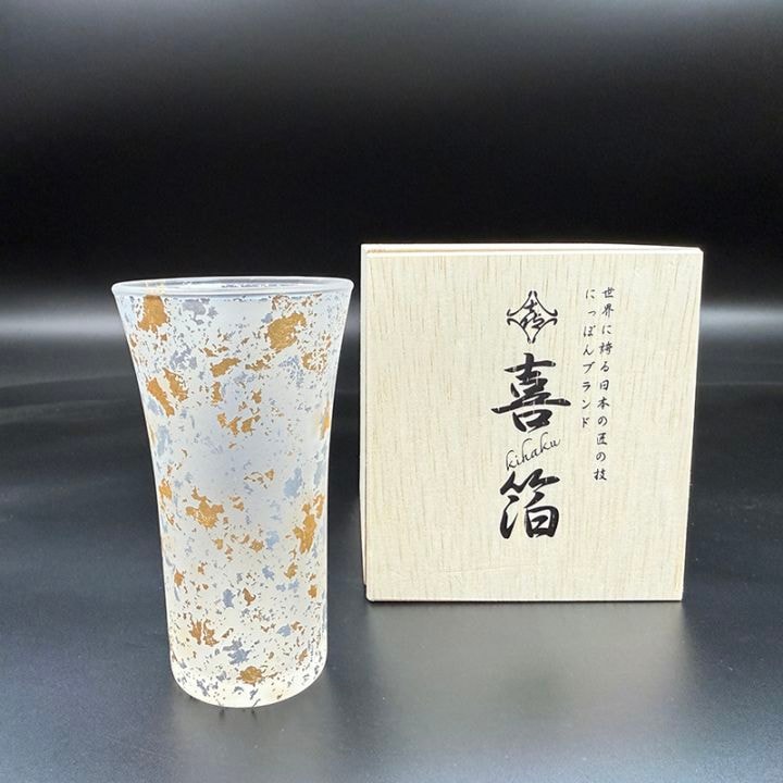 喜箔グラス 羽反型 一口ビール
