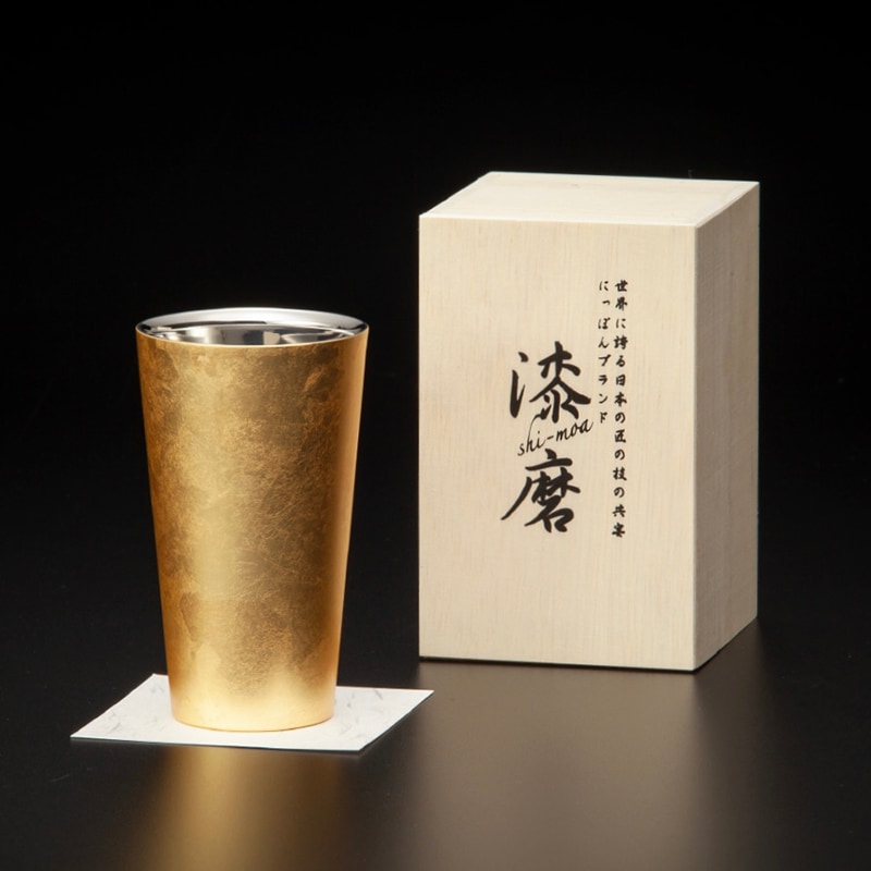 漆磨カップ 二重構造 ストレート 箔衣(はくごろも)