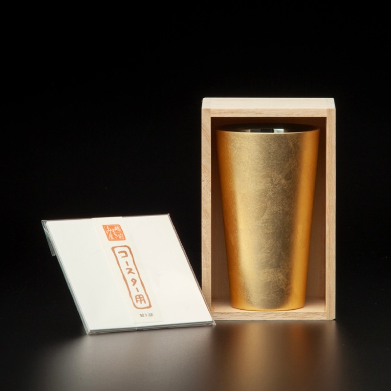 漆磨カップ 二重構造 ストレート 箔衣(はくごろも)