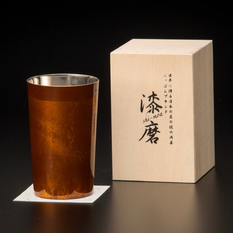 漆磨カップ 二重構造 ハイボール 赤白檀