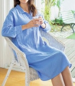 マシュマロガーゼシャツカラーワンピース