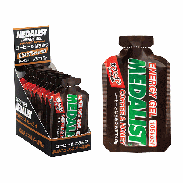 【クーポンでさらに10%引】 メダリスト サプリメント エナジージェル コーヒーとはちみつ 1袋45g×12袋入り MEDJELCOFFEE [取り寄せ][自社]【メール便不可】 MEDJELCOFFEE