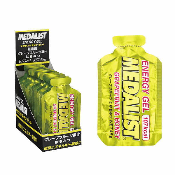 【クーポンでさらに10%引】 メダリスト サプリメント エナジージェル グレープフルーツとはちみつ 1袋45g×12袋入り MEDJELGF [取り寄せ][自社]【メール便不可】 MEDJELGF